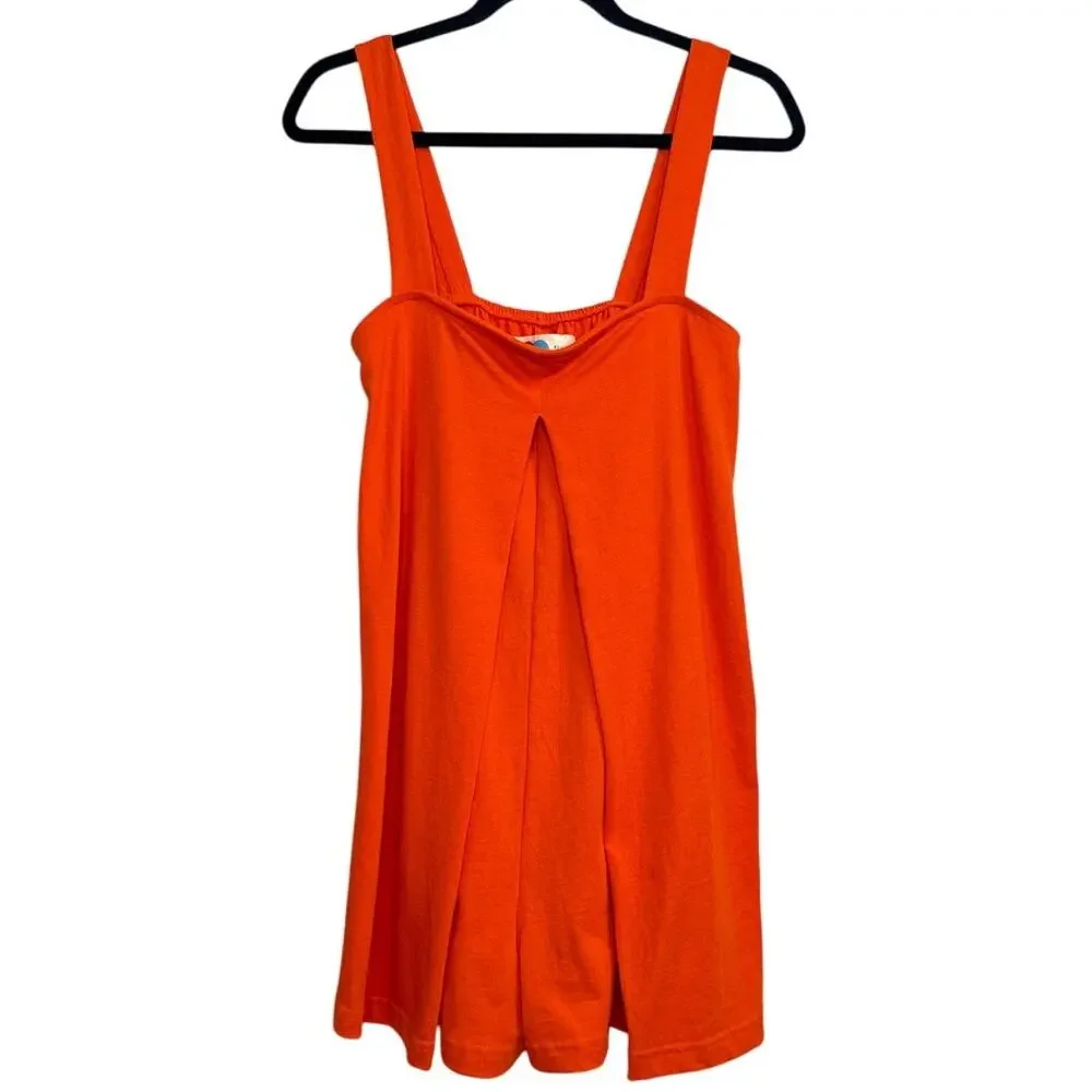 Free People Nichola Romper Tangerine Tango Women's Size XS - Picture 5 of 8